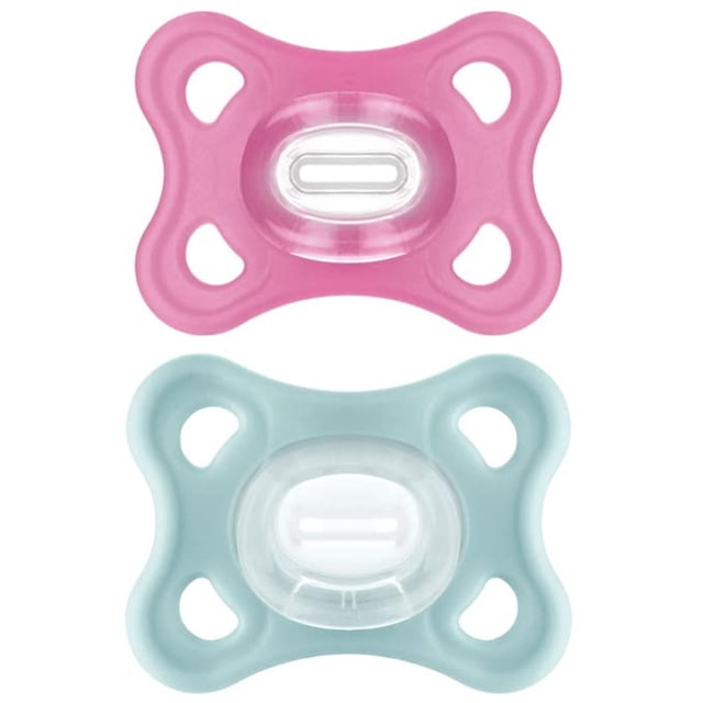 Chupetes de Silicona MAM Comfort Azul Ligeros con Estuche Esterilizador para Bebés de 3 a 12 Meses