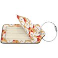 thumbnail image 2 of Sikiie Cartoon Chicken Luggage Tag for Suitcase Leather Baggage Tag with Stainless Steel Loop Privacy Cover for Women Men Girls-1, 2 of 5