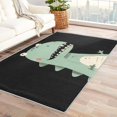thumbnail image 1 of Dinosaur Rugs for Boys Bedroom - 2x3 Rug - Dinosaur Rug - Cute Cartoon Green Dino Area Rug - Kids Boys Animal Rugs - Black Carpet, 1 of 7