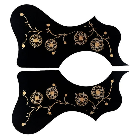 2x autoadhesivo de guitarra acústica Hugo Placa decorativa antiarañazos Negro