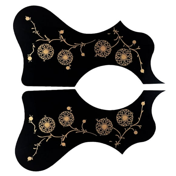 2x autoadhesivo de guitarra acústica Hugo Placa decorativa antiarañazos Negro