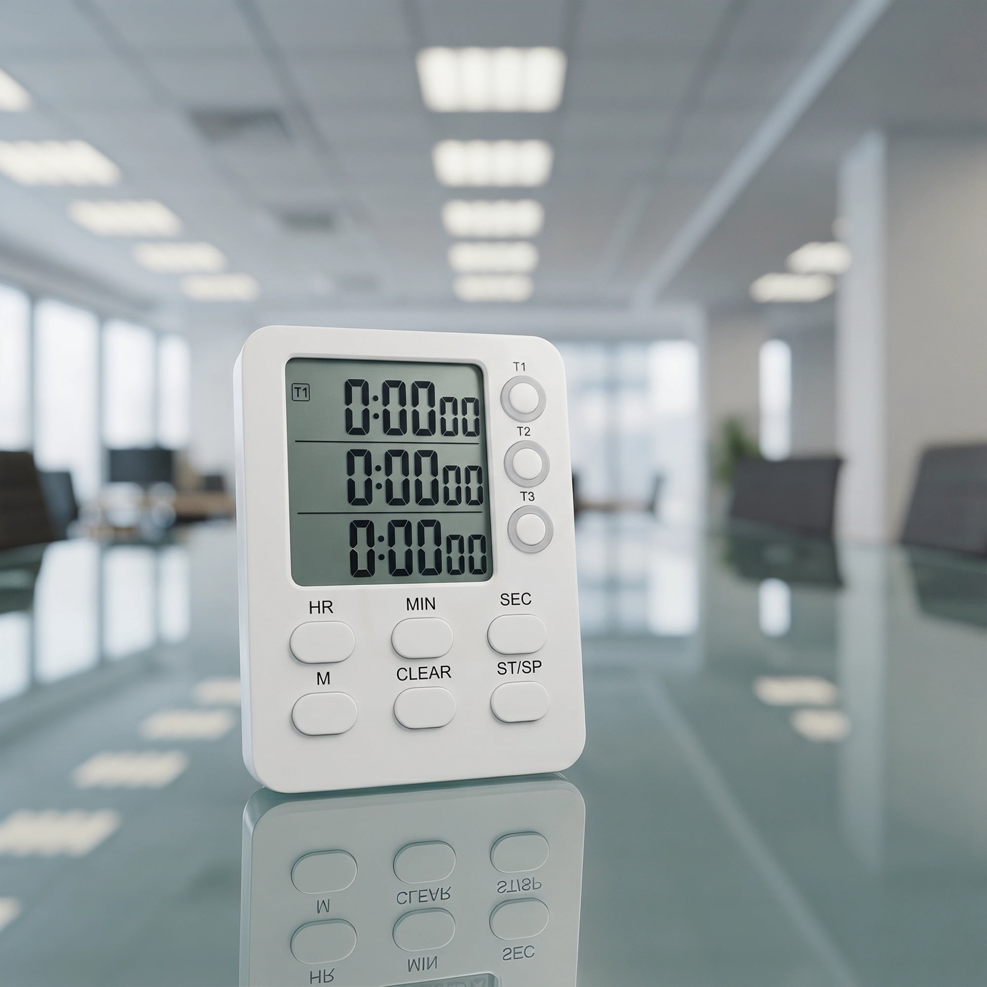 Unique Bargains Portable Kitchen Timer with Loud Alarm and Magnetic Backing White