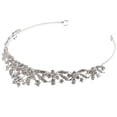 thumbnail image 4 of Elegante diadema de flores de cristal con diamantes de imitación para boda o graduación, 4 of 8