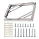 thumbnail image 2 of Soportes plegables para estantes, carga máxima de 300 lb, soportes plegables de acero inoxidable para montaje en pared, para mesa, soporte de bricolaje para ahorrar espacio, paquete de 2 (2 de 22 pulg, 2 of 5