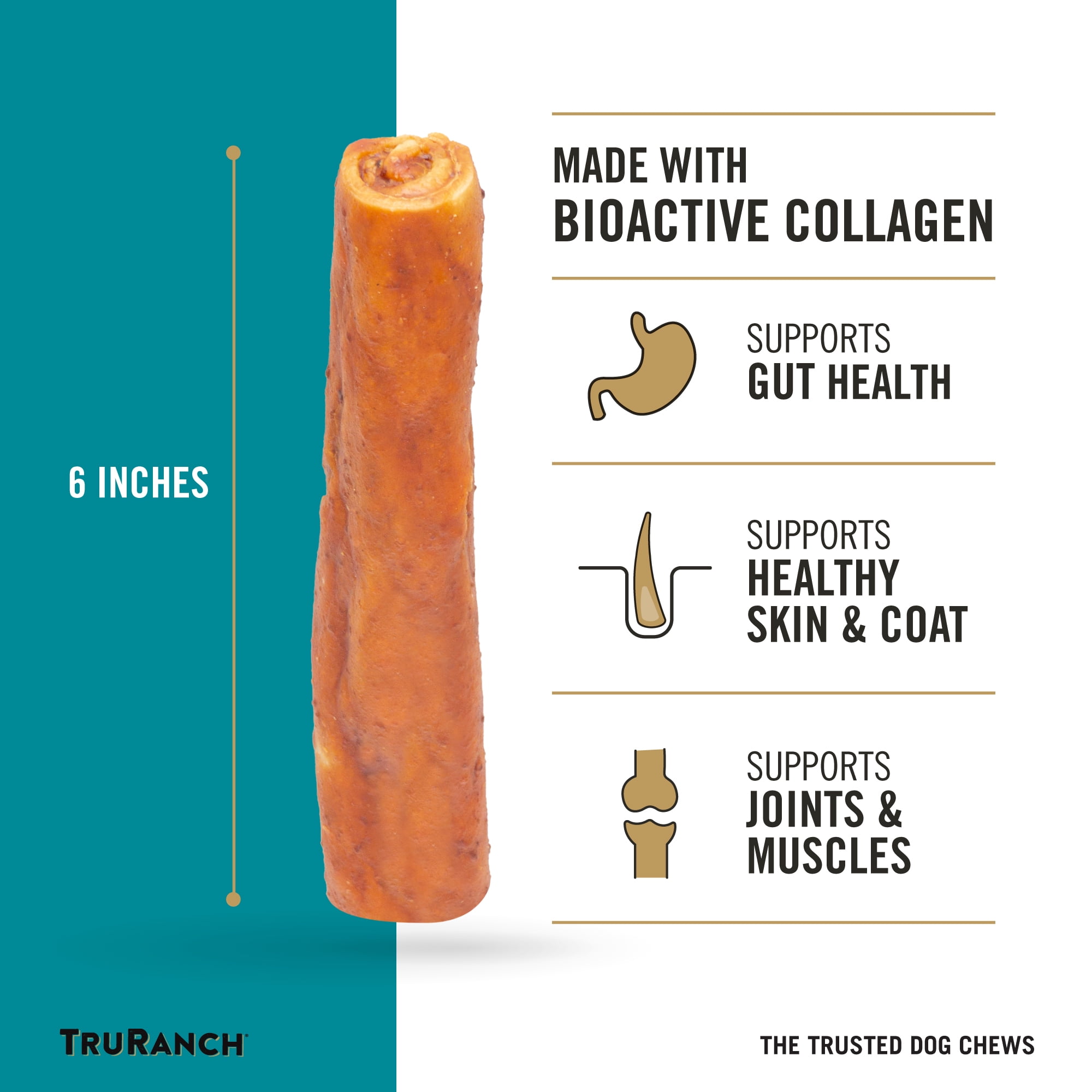 (10 pack) TruRanch Medium Salmon Collagen Rolls, 4 Count