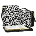 thumbnail image 3 of FOR U DESIGNS Cow Print Bible Case with Shoulder Strap Bible Bags for Women PU Leather Personalized Book Organizer Bag Size XL Wear Resistant Bible Holder Bag Zippered Bible Accessories, 3 of 7