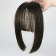 thumbnail image 2 of ELF Clip in Bangs Straight Synthetic Hair Princess Cut Bangs Hair Piece Flat Neat Bangs Hair Extension Clip on Bangs for Women, 2 of 3