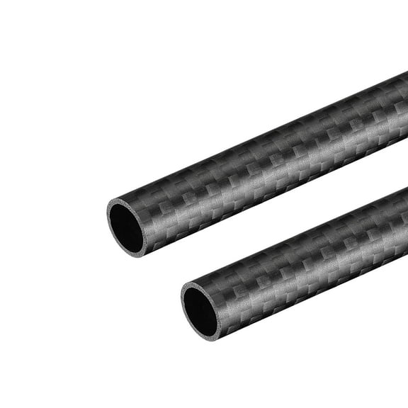 Uxcell Carbon Fiber Round Tube 10x8x330mm 3K Roll Wrapped Matt for RC Airplane 2 Pack