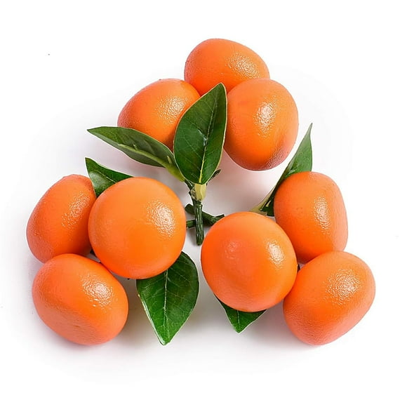 Hagao Fake Mini Tangerine Orange Artificial Fruit Simulation Fake Lifelike for Home Party Kitchen Festival Decoration 3 pcs