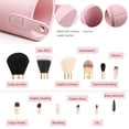 thumbnail image 2 of Set de brochas de maquillaje Z'OREYA, 12 unidades, sintéticas con soporte, color rosa, 2 of 7