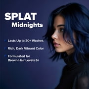 طقم صبغ الشعر Splat Midnight Indigo، لون شعر أزرق شبه دائم للسمراوات، نباتي