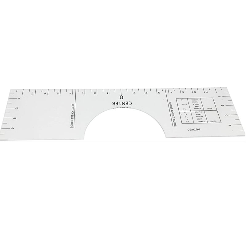 1pcs Large Craft Ruler with Guide Tool for Guiding T-Shirt Design Vinyl Press and Sublimation on Shirts for Making Fashion Center Design Adult Youth Toddler Infant T-Shirt Alignment Ruler 