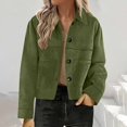 thumbnail image 2 of Women's Faux Suede Cropped Jacket Casual Lightweight Open Front Fall Winter Coat Trendy Outerwear Fashion, 2 of 6