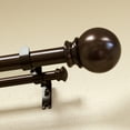 thumbnail image 3 of Lumino 1" and 5/8" Bronze Classic Ball Adjustable Double Curtain Rod Set, 42"-120", 3 of 5