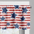 thumbnail image 5 of Ambesonne 4th of July Valance & Curtain, American Glory Design, 55"x36", Cobalt Blue Vermilion, 5 of 6