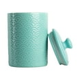 thumbnail image 3 of 10 Strawberry Street Tide Embossed 3 Piece Ceramic Canister Set, Blue, 3 of 5