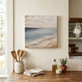 thumbnail image 6 of Heavy Impasto Ocean Canvas Wall Art for Living Room Bedroom Bathroom, Coastal Blue Textured Ocean Beige Beach Canvas Art Wall Decor, Artwork for Walls Home Office Decor, 12"x12", 6 of 9
