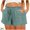Mint Green, variant on CheerKidz Fashion Short Pants for Women Solid Color Bandage Elastic Waist High Waisted Casual Summer Pull On Loose Fit Beach Vacation Shorts with Pockets(Army Green,L)