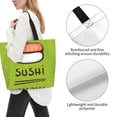 thumbnail image 4 of Bingfone Canvas Tote Bag for Women with Inner Pocket Aesthetic Cute Shopping Tote Bags Reusable Grocery Bags-Fresh Sushi, 4 of 9