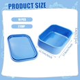 thumbnail image 2 of 10 Pcs 2 Cup Silicone Freezer Trays with Lids Reusable Food Tray Freezing Molds Rectangle Containers for Food Preserving (Blue), 2 of 6