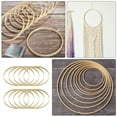 thumbnail image 2 of 10Pcs DIY Bamboo Wreath Ring DIY Dream Catcher Bamboo Rings Dreamcatcher Crafts Frame, 2 of 9