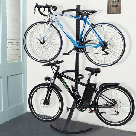 Costway Freestanding Gravity Bike Stand Two Bicycles Rack For Storage or