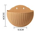 thumbnail image 2 of Wine Red Wall Flower Pots Wall-Mounted Flower Pots Semi-Circular Fence Flower Pots with Drainage Ho, 2 of 3