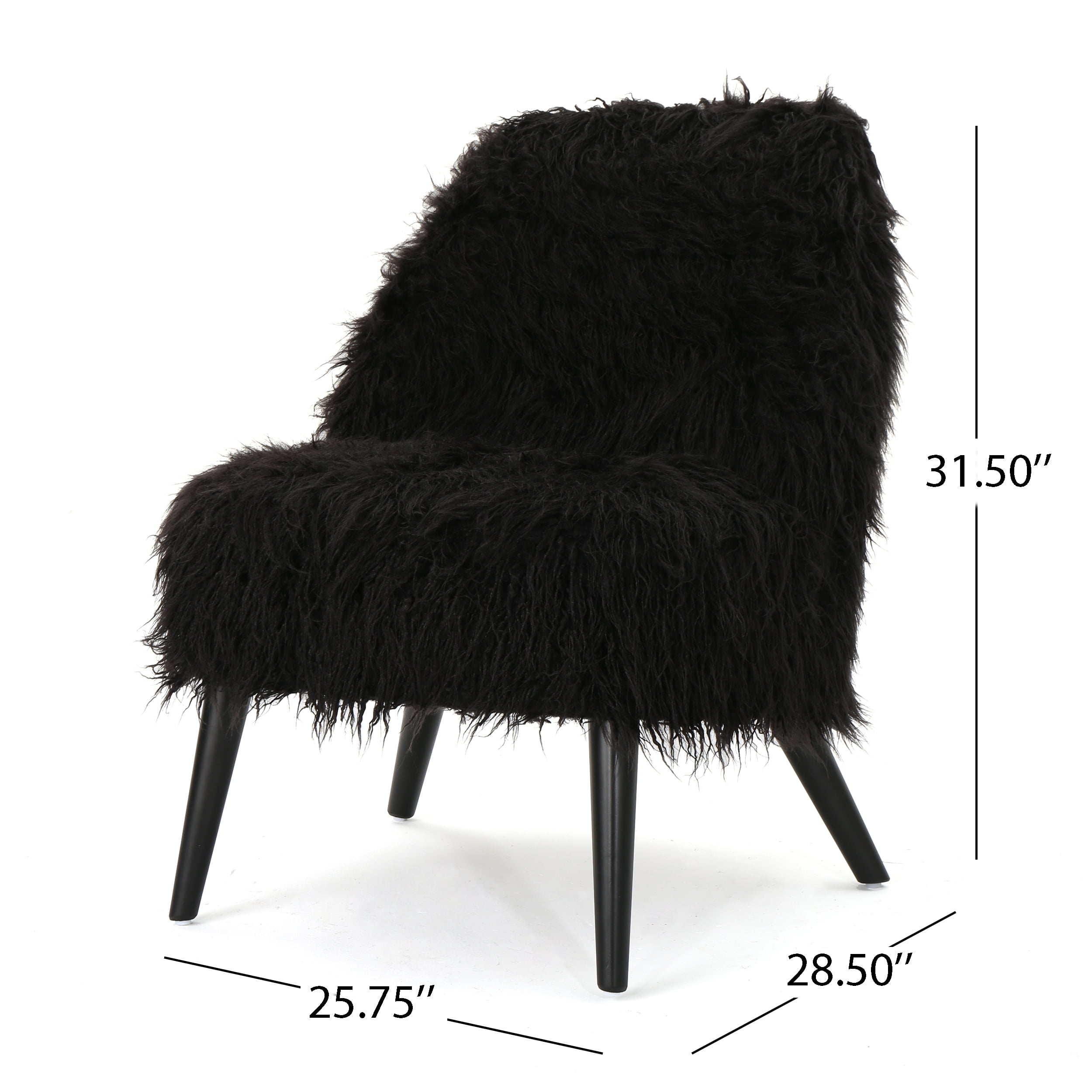 black fur chair