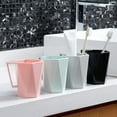 thumbnail image 3 of Walbest Creative Plastic Geometric Shape Mouthwash Cup, Couple Mouthwash Cup for Bathroom, 3 of 7