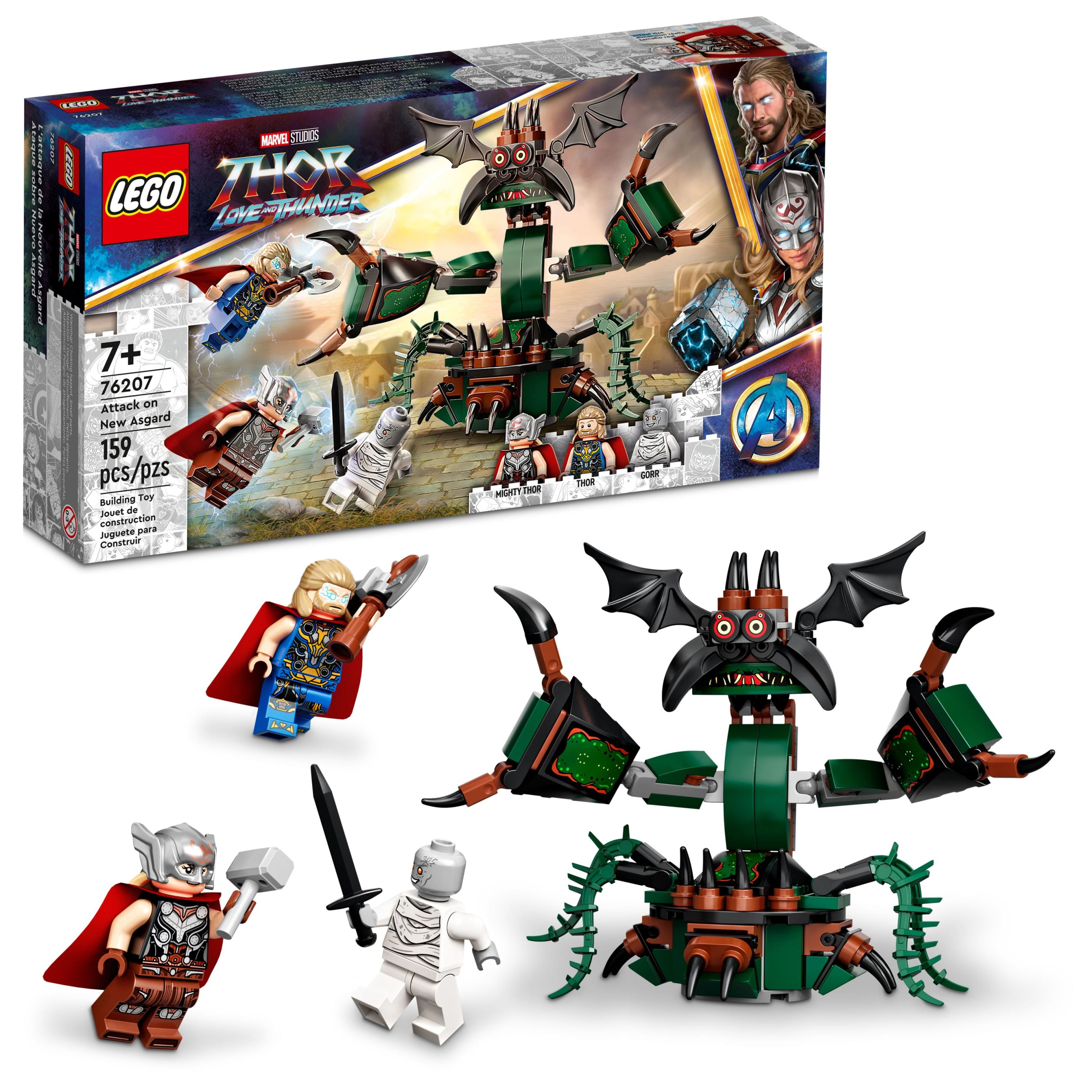 LEGO Marvel Attack Asgard, Buildable Toy 76207 with Hammer, Stormbreaker and Monster Figure, Love and Thunder Movie Set - Walmart.com