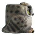 thumbnail image 5 of Whimsical Great Horned Owl Owlet Baby Stationery Pen Make Up Brush Holder Statue, 5 of 7