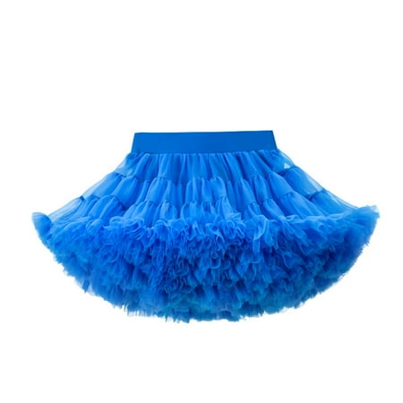 

DNDKILG Baby Toddler Girl Ruffle Sundress Dress Summer Tulle Tutu Skirt Blue 1Y-10T L