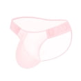 thumbnail image 2 of ZQUUVOU Plus Size Men's Briefs Solid Color Breathable Thread Mooning Thong Underwear (Pink,L), 2 of 3