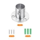 thumbnail image 3 of Soporte de barra de armario Uxcell, 4 piezas de soporte de flanja de acero inoxidable para barra de 19 mm de diámetro, plateado, 3 of 7
