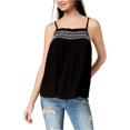 thumbnail image 1 of Ultra Flirt Womens Ikeddi Smocked Tank Top, Negro, X-Large Ultra Flirt Camiseta sin mangas, 1 of 1