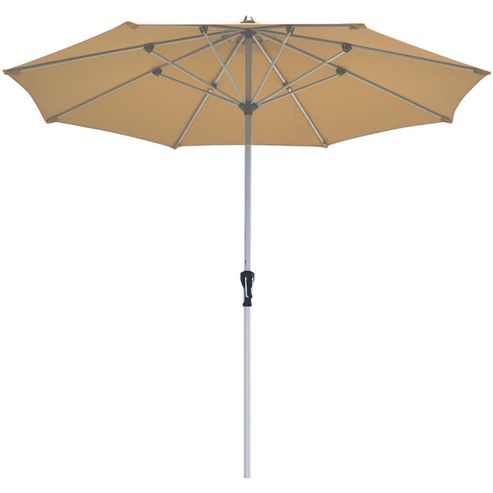 Aimee Lii 9 Feet Patio Outdoor Market Umbrella with Aluminum Pole without Weight Base, Outdoor Umbrellas for Patio, Beige Aimee Lii 9 Feet Patio Outdoor Market Umbrella with Aluminum Pole without Weight Base, Outdoor Umbrellas for Patio, Beige