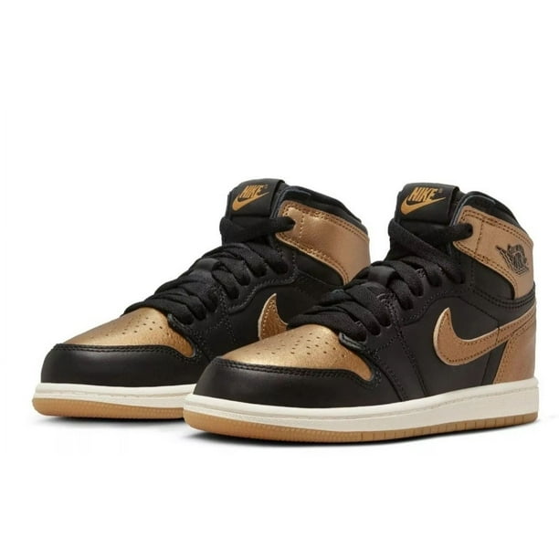 N I-K-E A i r-Jor-dan 1 Retro High OG Mens 14 DZ5485-071 Black/Metallic Gold New