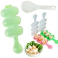 thumbnail image 3 of Hecteas Cake Mould - Dessert Molds - Rice and Vegetable Roll Machine Non Stick Rice and Vegetable Roll 3 Cavity Shaking Tool Shou Driver Rice and Vegetable Roll Shaker Rice(One Mold - Green), 3 of 4