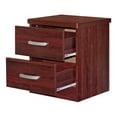 thumbnail image 3 of Home Bedroom Furniture Cindy Faux Wood 2 Drawer Nightstand - Mahogany, 3 of 7