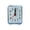 Blue, variant on Yardvibe Mini Square Alarm Clock, 2.3" x 2.1" Transparent Mute Analog Ticking Operated Blue Clocks for Desk, Table, Bedroom, Large Display for Elderly, Home Decor