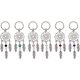 thumbnail image 1 of Paquete de 6 llaveros de atrapasueños hechos a mano de plata, llavero de atrapasueños, estuche para llaves, accesorios decorativos, joyería artesanal DIY ER, 1 of 5
