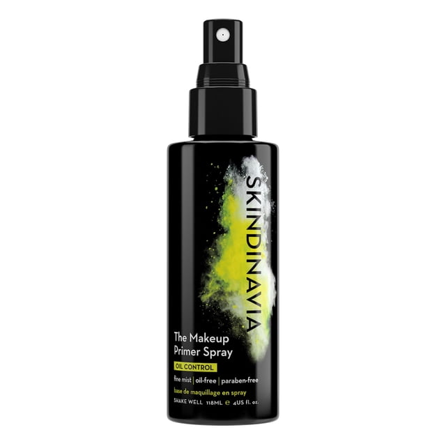 Skindinavia The Makeup Primer Spray Control de aceite - Spray sobre capa base matificante para piel y cara grasas - Control de brillo absorbente de aceite y minimizador de poros (4 oz)