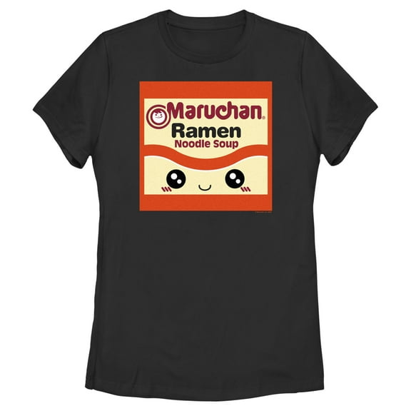 Women's Maruchan Cartoon Ramen Packet  Graphic Tee Black 2X Large