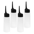 thumbnail image 3 of Transparent Plastic Hair Dye Applicator Bottle with Angled Tip and Squeeze Design for Home Use, 4pcs, 3 of 9