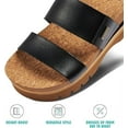 thumbnail image 3 of Reef Cushion Vista Higher Women's Slide Sandals - Black, 3 of 5