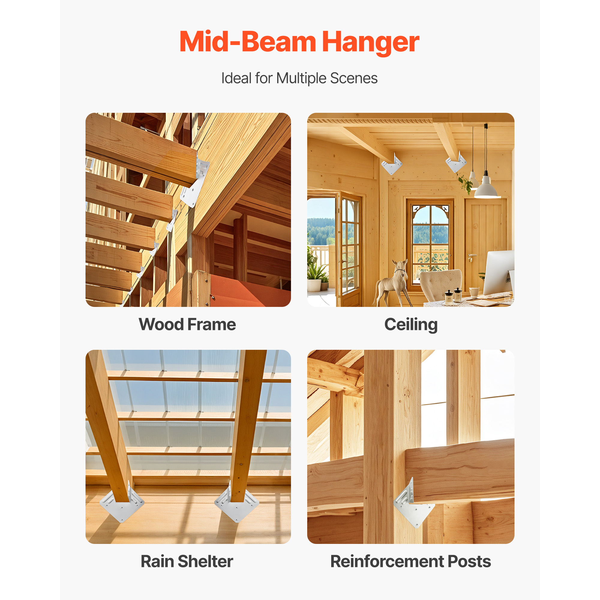 KFFKFF Hurricane Ties for Rafters, Inner Dimensions 5.31x1.57x2.48 in / 135x40x63 mm, Durable Straps for Roof Beam and Wooden Construction, 25 Pieces