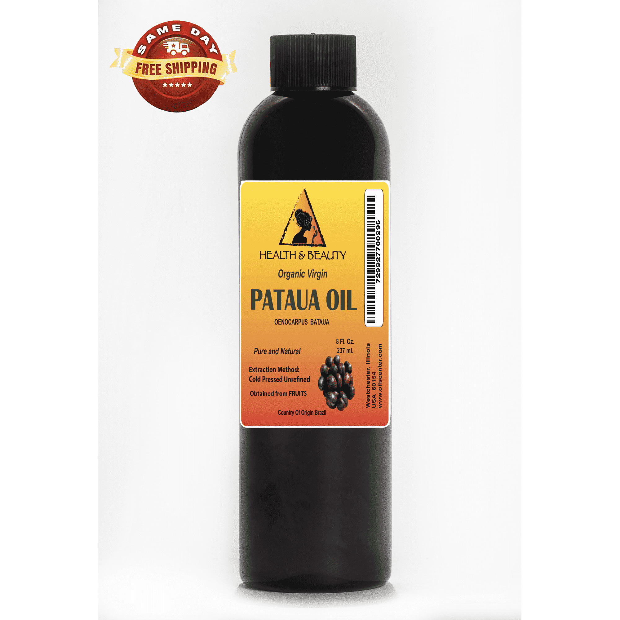 Pataua / Seje Fruit Oil Unrefined Organic Virgin Carrier Cold Pressed 100% Pure 8 oz