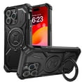 thumbnail image 5 of Venoro for iPhone 15 Pro Max/15 Pro/15 Plus/15 Phone Case with Screen and Lens Protector Magnetic Heavy Duty Shockproof Cover Built-in Ring Stand, Black, 5 of 21