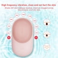thumbnail image 2 of Limpiador facial de silicona suave resistente al agua con 9 velocidades ajustables y masaje calentado para una limpieza profunda, abrir los poros y promover la introducción de la esencia (rosa), 2 of 5