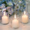 thumbnail image 2 of Efavormart 12 Pack | Ivory Votive Candle and Clear Glass Votive Holder Candle Set, 2 of 7